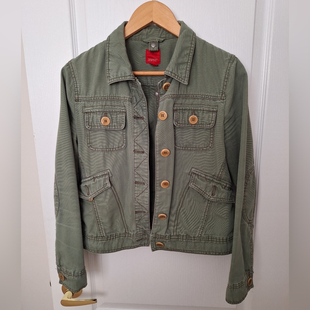 Women's Esprit cotton Women's Esprit cotton khaki Cargo Utility jacket
